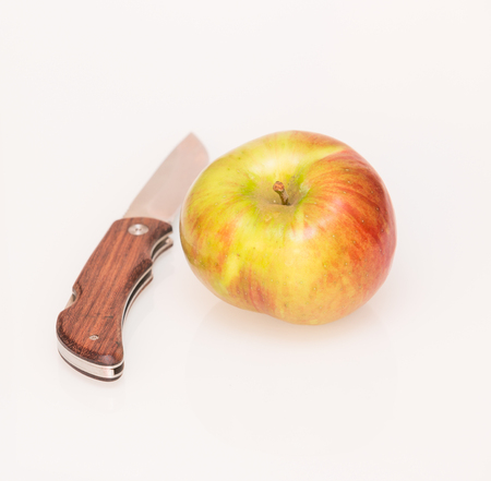 Knife and appleの写真素材