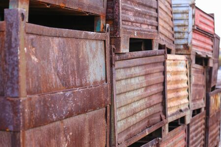 The rusted contaneirsの写真素材