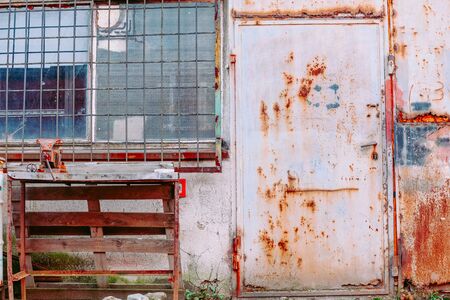gate old factories / backgroundの写真素材