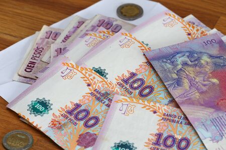 Argentinian money / pesosの写真素材