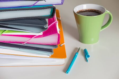 Stack of documents the concept of office