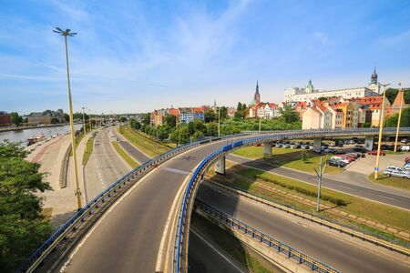 Szczecin city in Poland - The old town viewの写真素材