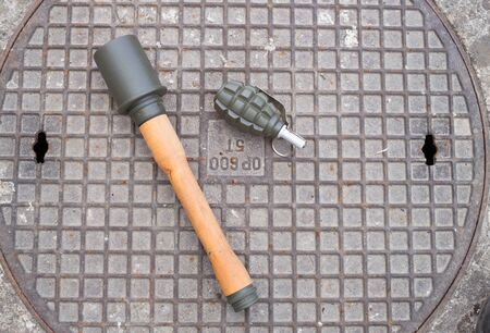 Grenades lying on the ground