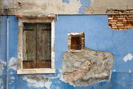 Colorful wall of picturesque house