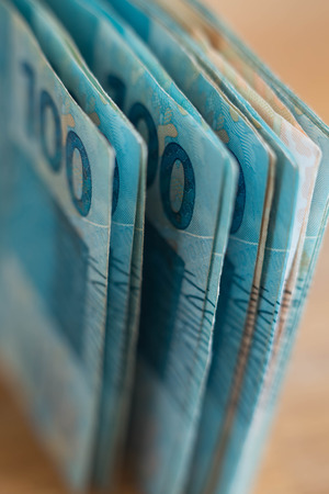 Brazilian money, reais, high nominalの写真素材