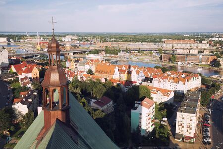 Szczecin in Poland / Panorama of the castle and historical part of the city