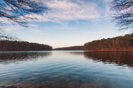 Scenic lake panoramaの写真素材
