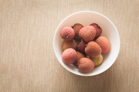 Lychee on the tableの写真素材