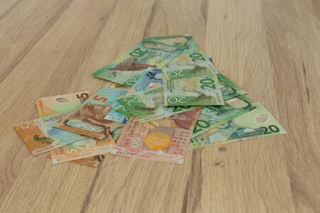 New Zealand dollars have different nominalyの写真素材