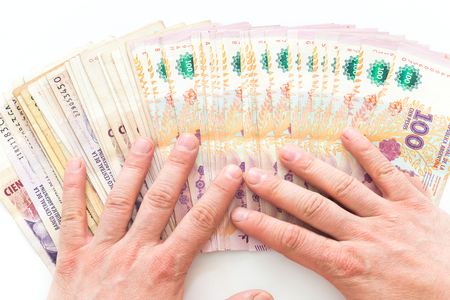 Argentine pesos, high denominationsの写真素材