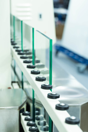 Transparent glass on the machineの写真素材