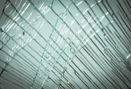 cracked glass in a glass factory