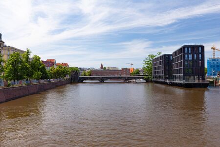 Waterfront view of the Wroclaw / Odra river
