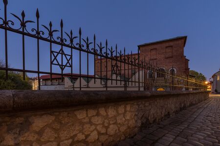 Cracow. The market of the old Jewish district of Kazimierz, Night viewの写真素材