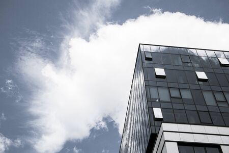 A fragment of a corporate building.  Modern business architecture