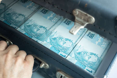 A suitcase full of Brazilian money,