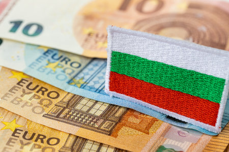 Bulgaria accession to the euro zone, Euro adoption, Business concept, Adoption of the common European currencyの写真素材