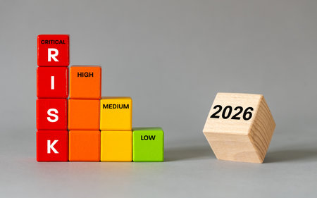 2026. Risk Level. Critical, High, Medium and Low. Different colors that represent the level of...
