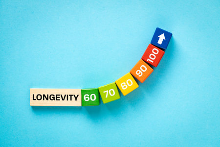LongevityConcept. Increasing lifespan. Age over one hundred years. Research on longevity. Eating...