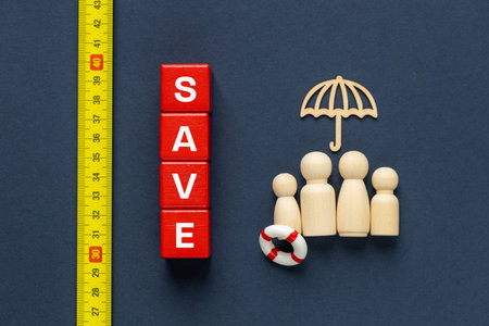 High level of family protection. Financial and business concept. Full insurance, family package.の写真素材