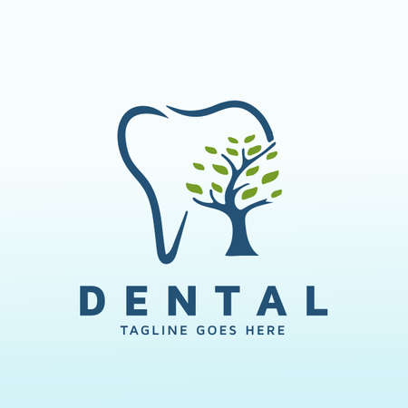 Small Town Tree Dental Practice logo design templatesのイラスト素材