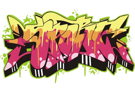 Graffito text design - sport. Color vector illustration.のイラスト素材