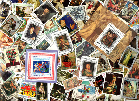 Art. Background of the postage stamps issued in miscellaneous countries.のeditorial素材