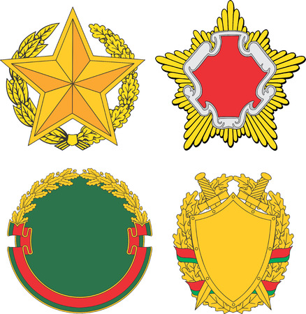 Belarus emblematic and heraldic templates. Set of vector imagesのイラスト素材