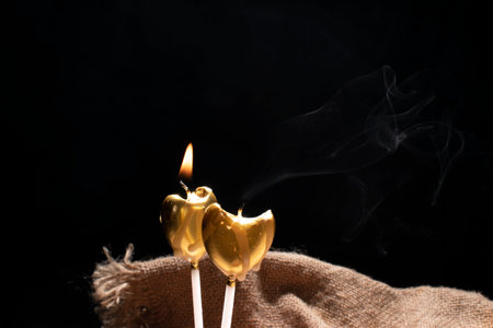 candle smokeの写真素材