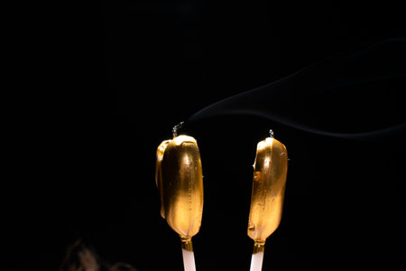 candle smokeの写真素材