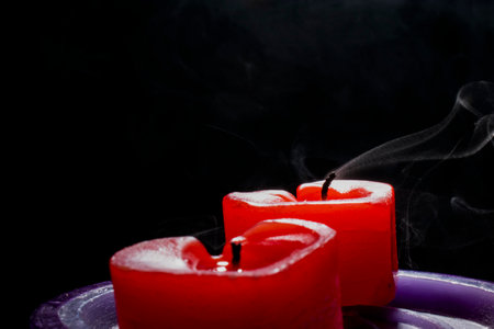 candle smokeの写真素材