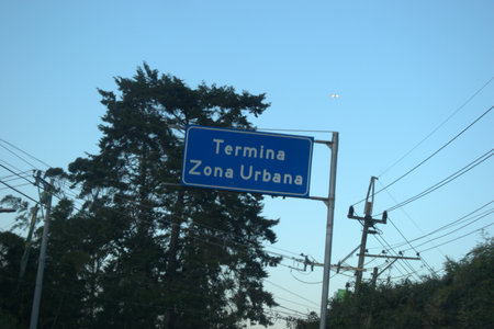 Road sign to Tamsui District.の写真素材