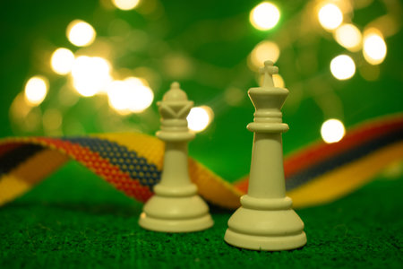Chess pieces representing business strategy and decision making concept