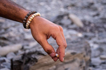 Hand and a jointの写真素材