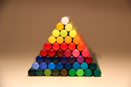 piramid crayonsの写真素材
