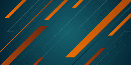 Abstract geometric orange and blue background. Vector illustration. Eps 10.のイラスト素材