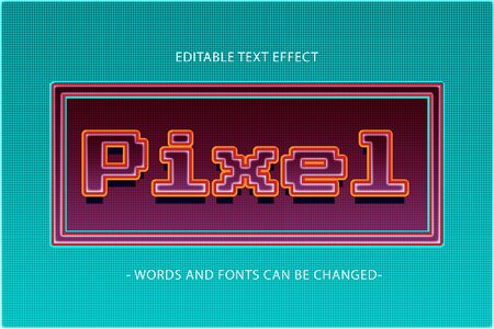 Editable Text Effect Pixel styleのイラスト素材