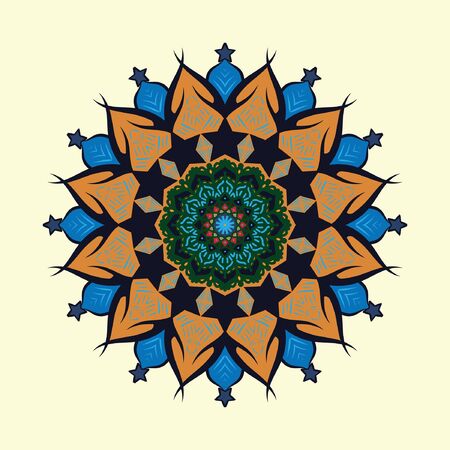 Vector graphic of Mandala design with islamic complexionのイラスト素材