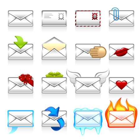 mail icon set のイラスト素材