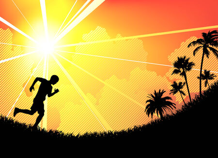 running people のイラスト素材