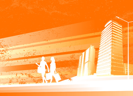 shopping women のイラスト素材