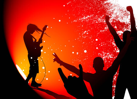 playing guitar のイラスト素材