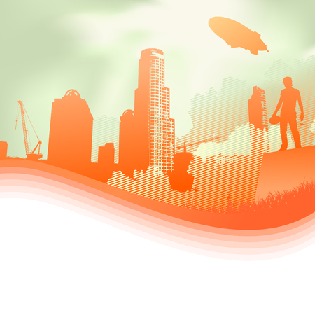 city backgroundのイラスト素材