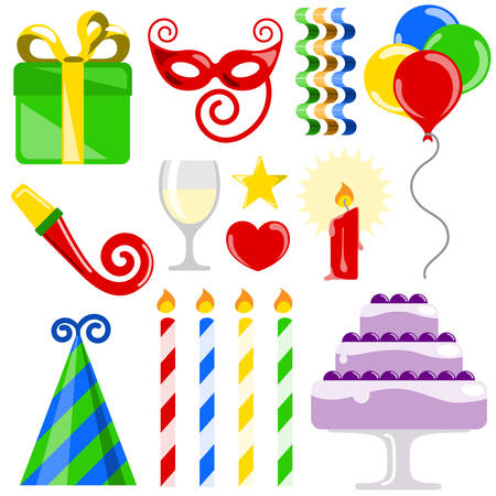 birthday elements のイラスト素材