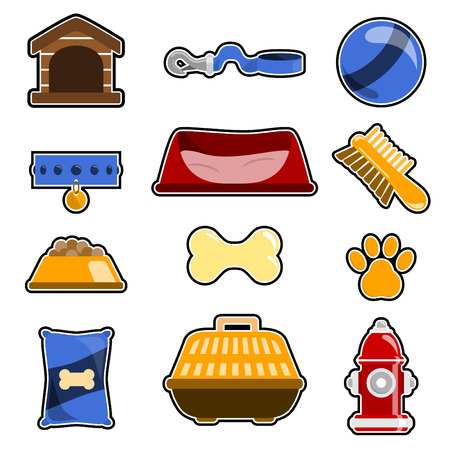 dog object icon set のイラスト素材