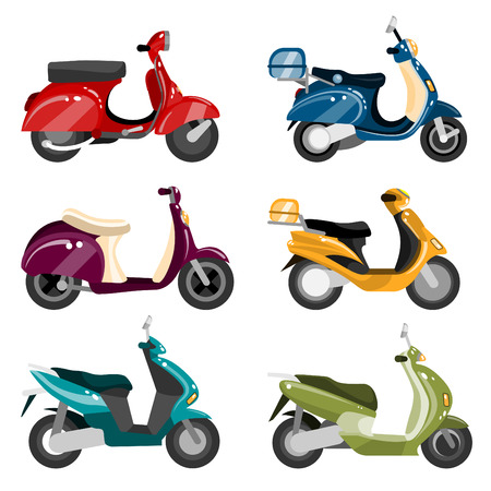 scooter set のイラスト素材