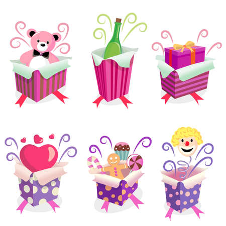 gift box with surprise のイラスト素材