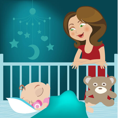 little baby sleeping のイラスト素材