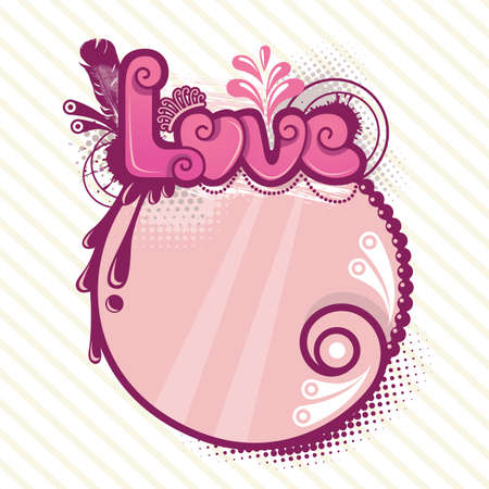 decorative love background のイラスト素材