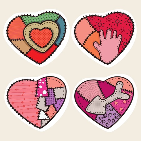 decorative hearts のイラスト素材